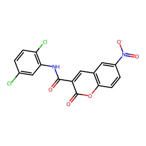 N-(2,5-dichlorophenyl)-6-nitro-2-oxo-2H-chromene-3-carboxamide structure