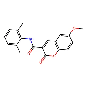 N-(2,6-dimethylphenyl)-6-methoxy-2-oxo-2H-chromene-3-carboxamide structure