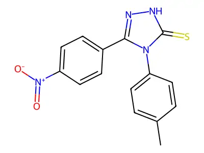 5-(4-Nitro-phenyl)-4-p-tolyl-4H-[1,2,4]triazole-3-thiol structure