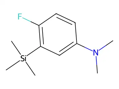 4-fluoro-N,N-dimethyl-3-(trimethylsilyl)aniline structure