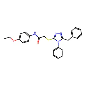 2-((5-Benzyl-4-phenyl-4H-1,2,4-triazol-3-yl)thio)-N-(4-ethoxyphenyl)acetamide structure