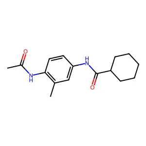 N-(4-acetamido-3-methylphenyl)cyclohexanecarboxamide structure
