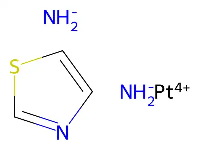 Azanide;platinum(4+);1,3-thiazole structure