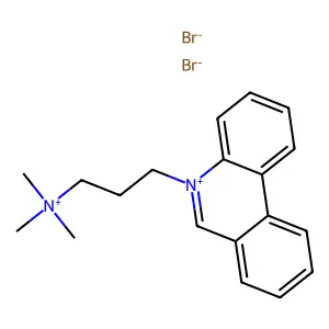 Phenanthridinium, 5-(3-(trimethylammonio)propyl)-, dibromide structure