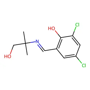 1-Propanol, 2-[(3,5-dichlorosalicylidene)amino]-2-methyl- structure