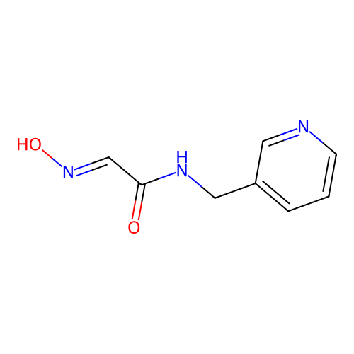 2-(hydroxyimino)-N-(3-pyridylmethyl)acetamide structure