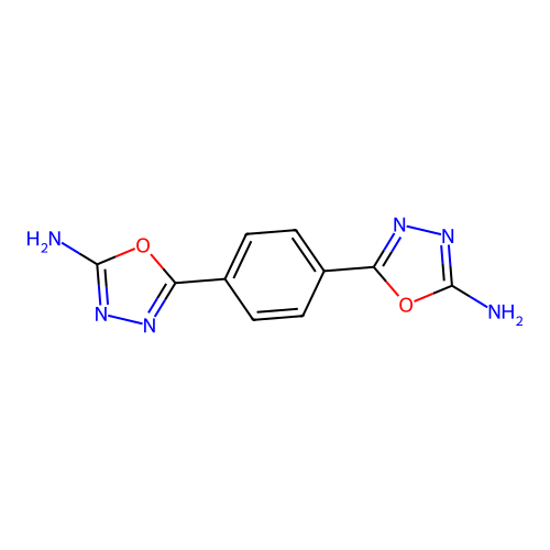 5-[4-(5-Amino-1,3,4-oxadiazol-2-yl)phenyl]-1,3,4-oxadiazol-2-amine structure