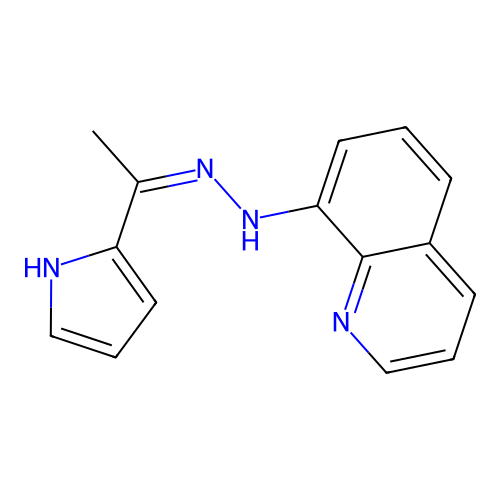 8-{2-[1-(1H-Pyrrol-2-YL)ethylidene]hydrazin-1-YL}quinoline structure
