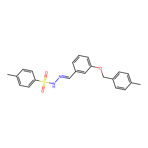 4-methyl-N'-{3-[(4-methylbenzyl)oxy]benzylidene}benzenesulfonohydrazide structure