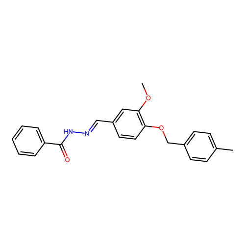 N'-{3-methoxy-4-[(4-methylbenzyl)oxy]benzylidene}benzohydrazide structure