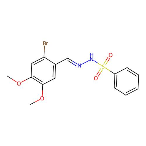 N'-(2-bromo-4,5-dimethoxybenzylidene)benzenesulfonohydrazide structure