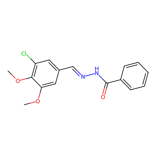 N-[(3-chloro-4,5-dimethoxyphenyl)methylideneamino]benzamide structure