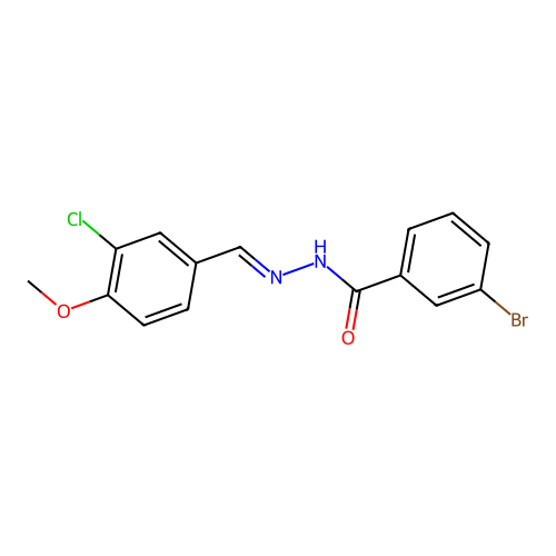3-bromo-N'-(3-chloro-4-methoxybenzylidene)benzohydrazide structure