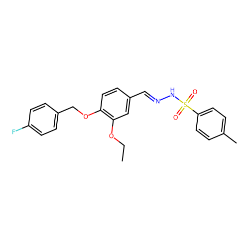 N'-{3-ethoxy-4-[(4-fluorobenzyl)oxy]benzylidene}-4-methylbenzenesulfonohydrazide structure