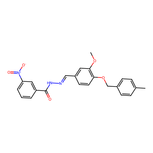 3-nitro-N'-{3-methoxy-4-[(4-methylbenzyl)oxy]benzylidene}benzohydrazide structure