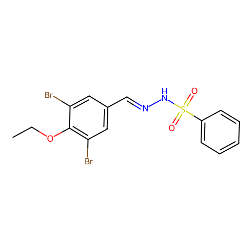 N'-(3,5-dibromo-4-ethoxybenzylidene)benzenesulfonohydrazide structure