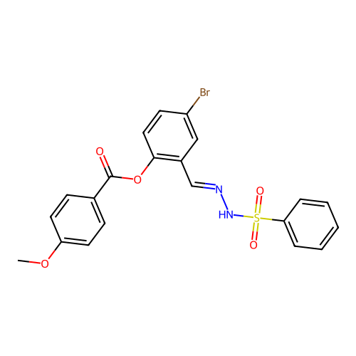 4-Bromo-2-(2-(phenylsulfonyl)carbohydrazonoyl)phenyl 4-methoxybenzoate structure