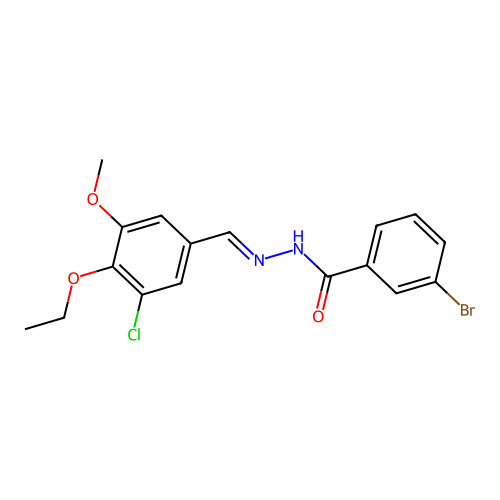 3-bromo-N'-(3-chloro-4-ethoxy-5-methoxybenzylidene)benzohydrazide structure