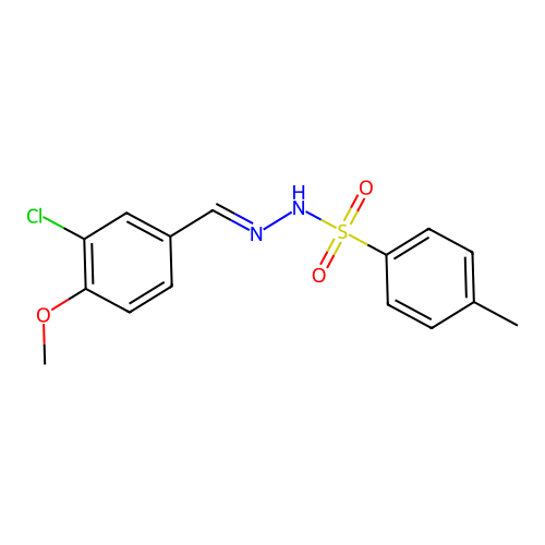 N'-(3-chloro-4-methoxybenzylidene)-4-methylbenzenesulfonohydrazide structure