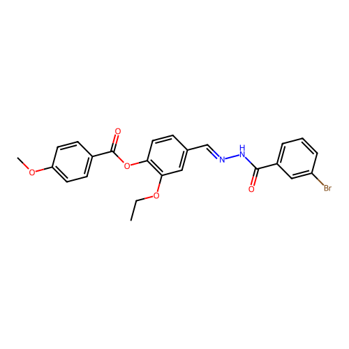 4-(2-(3-Bromobenzoyl)carbohydrazonoyl)-2-ethoxyphenyl 4-methoxybenzoate structure