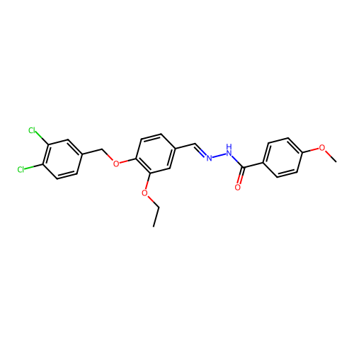 N'-{4-[(3,4-dichlorobenzyl)oxy]-3-ethoxybenzylidene}-4-methoxybenzohydrazide structure