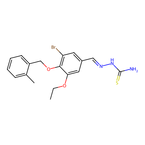 3-Bromo-5-ethoxy-4-[(2-methylbenzyl)oxy]benzaldehyde thiosemicarbazone structure