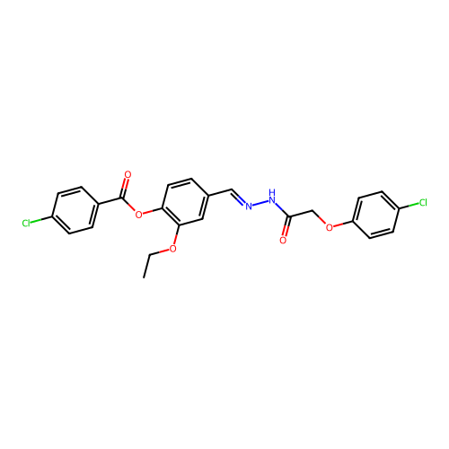 4-(2-((4-Chlorophenoxy)acetyl)carbohydrazonoyl)-2-ethoxyphenyl 4-chlorobenzoate structure