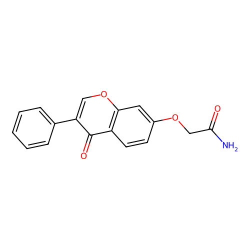 2-[(4-oxo-3-phenyl-4H-chromen-7-yl)oxy]acetamide structure