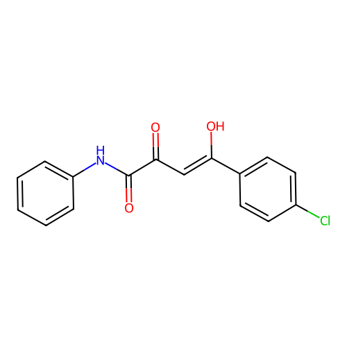 4-(4-chlorophenyl)-2-hydroxy-4-oxo-N-phenyl-2-butenamide structure