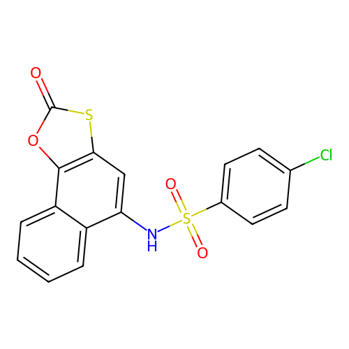 4-chloro-N-(2-oxonaphtho[2,1-d][1,3]oxathiol-5-yl)benzenesulfonamide structure