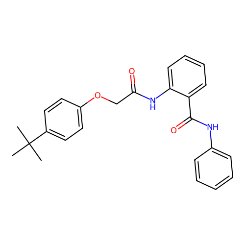 2-{[(4-tert-butylphenoxy)acetyl]amino}-N-phenylbenzamide structure