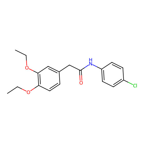 N-(4-氯苯基)-2-(3,4-二乙氧基苯基)乙酰胺 structure