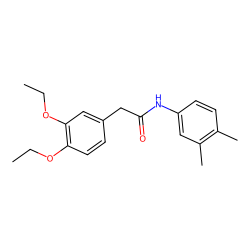 2-(3,4-diethoxyphenyl)-N-(3,4-dimethylphenyl)acetamide structure