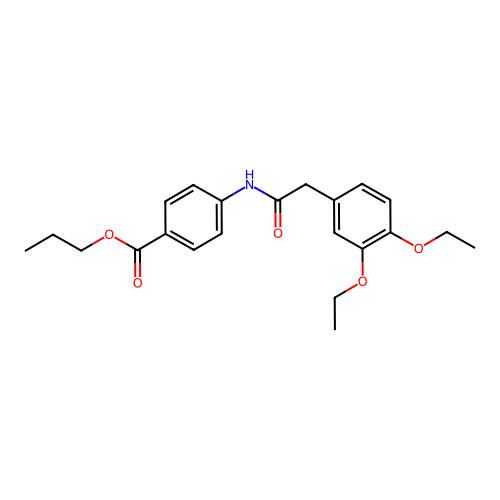 Propyl 4-{[(3,4-diethoxyphenyl)acetyl]amino}benzoate structure
