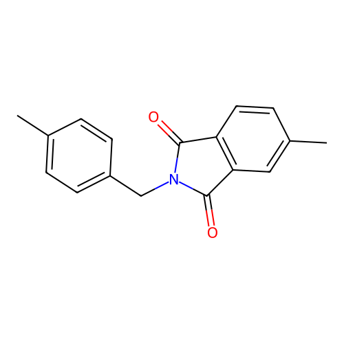 5-methyl-2-(4-methylbenzyl)-1H-isoindole-1,3(2H)-dione structure