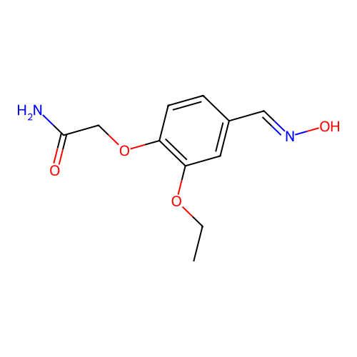2-{2-Ethoxy-4-[(hydroxyimino)methyl]phenoxy}acetamide structure