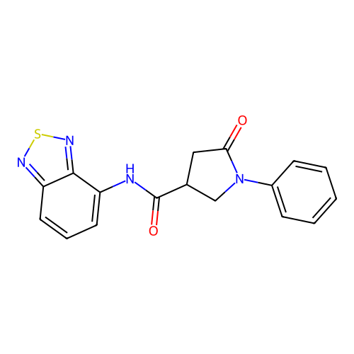 N-(benzo[c][1,2,5]thiadiazol-4-yl)-5-oxo-1-phenylpyrrolidine-3-carboxamide structure