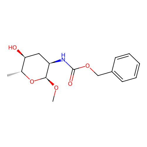 Methyl 2-{[(benzyloxy)carbonyl]amino}-2,3,6-trideoxyhexopyranoside structure