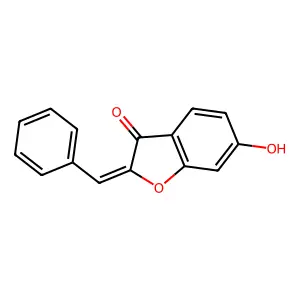 2-Benzylidene-6-hydroxy-1-benzofuran-3-one structure