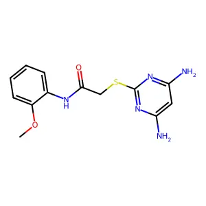 2-((4,6-Diaminopyrimidin-2-yl)thio)-N-(2-methoxyphenyl)acetamide structure