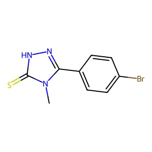 5-(4-bromophenyl)-4-methyl-4H-1,2,4-triazole-3-thiol structure