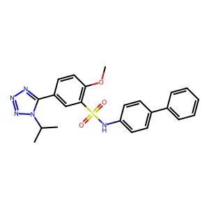 N-(biphenyl-4-yl)-2-methoxy-5-[1-(propan-2-yl)-1H-tetrazol-5-yl]benzenesulfonamide structure