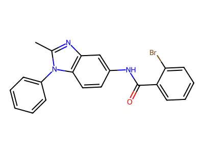 2-bromo-N-(2-methyl-1-phenylbenzimidazol-5-yl)benzamide structure