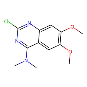 2-chloro-6,7-dimethoxy-N,N-dimethylquinazolin-4-amine structure