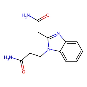 3-[2-(2-Amino-2-oxoethyl)benzimidazol-1-yl]propanamide structure