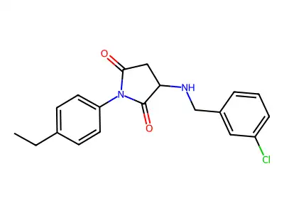 3-[(3-Chlorophenyl)methylamino]-1-(4-ethylphenyl)pyrrolidine-2,5-dione structure