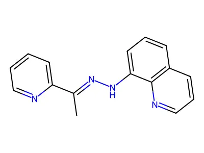 8-{2-[1-(Pyridin-2-YL)ethylidene]hydrazin-1-YL}quinoline structure