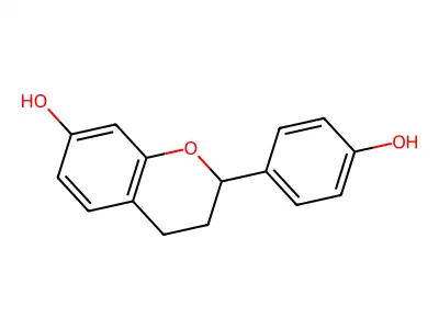 2H-1-Benzopyran-7-ol, 3,4-dihydro-2-(4-hydroxyphenyl)-, (2S)- structure