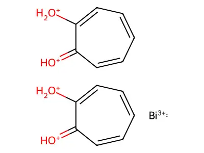 Bismuth bis((2-oxoniocyclohepta-2,4,6-trien-1-ylidene)oxidanium) structure