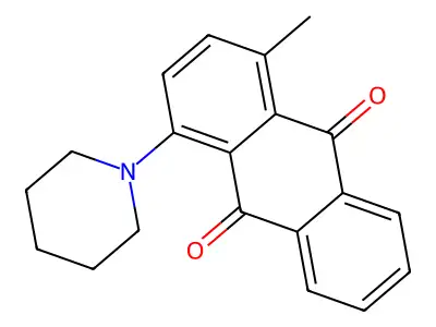 1-Methyl-4-piperidin-1-ylanthracene-9,10-dione structure
